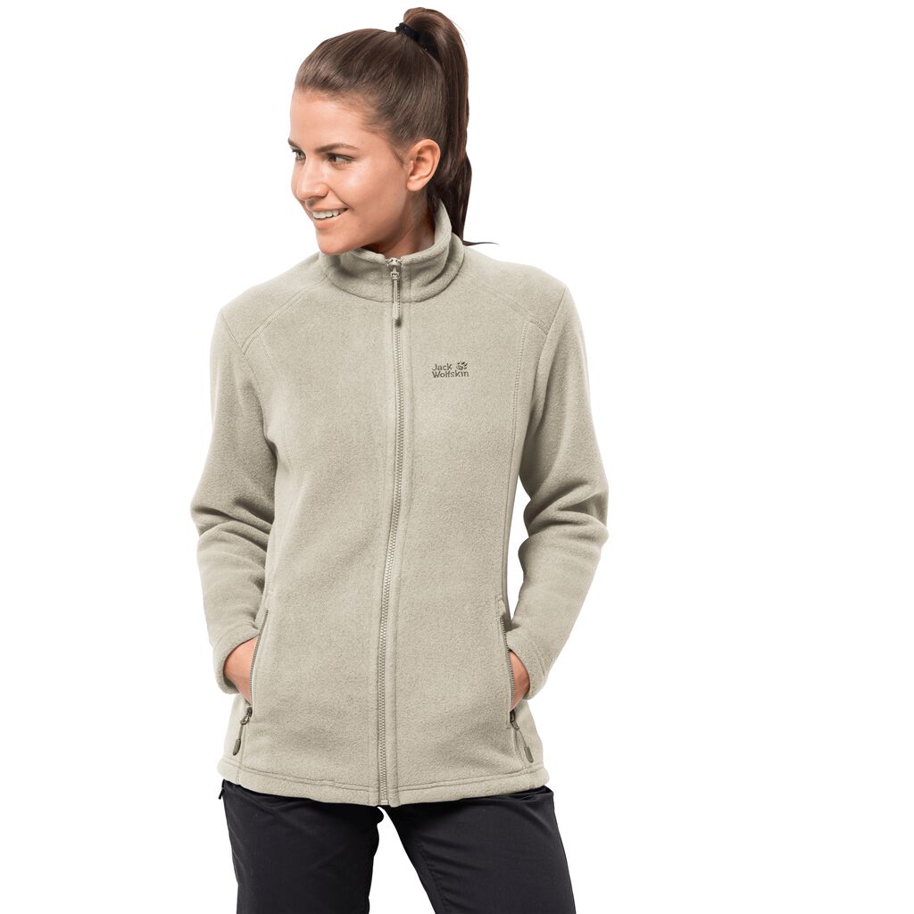 Jack Wolfskin MIDNIGHT MOON Női Fleece Kabát Fehér - MVCQIK-271